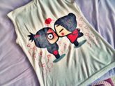 Camiseta Feminina Pintada A Mão